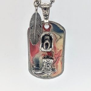 Boot Scoot Country Western Dog Tag Necklace